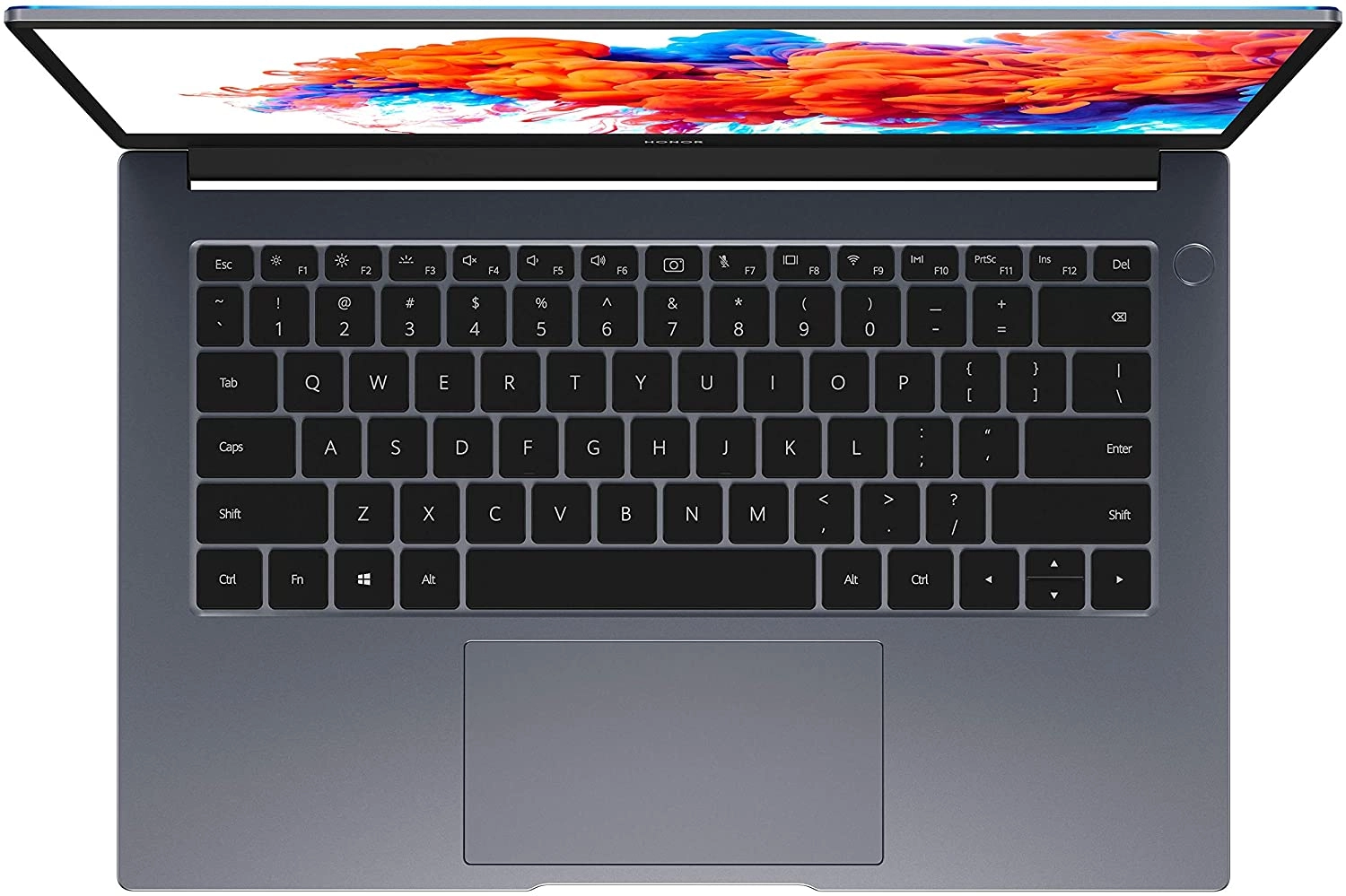imagen portátil HONOR MagicBook 14 R5 3500U+8/256GB, Win 10 - Space Grey, Alemán diseño del teclado