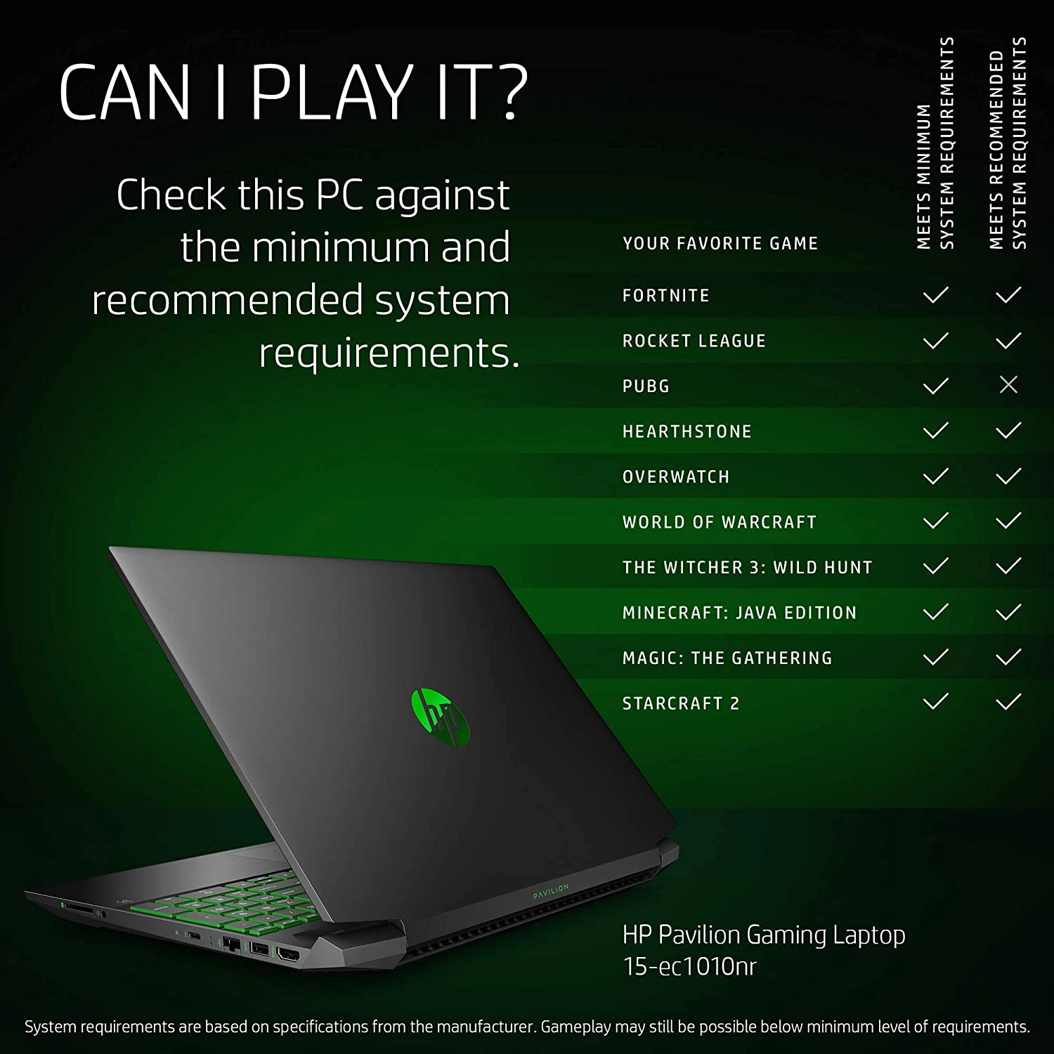 imagen portátil HP Pavilion Gaming 15 Laptop